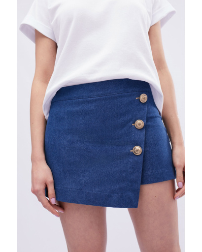 Спідниця-шорти жіноча джинсова Carica UB-3242-11 58122, Колір: Синій, Розмір: S, зображення 2