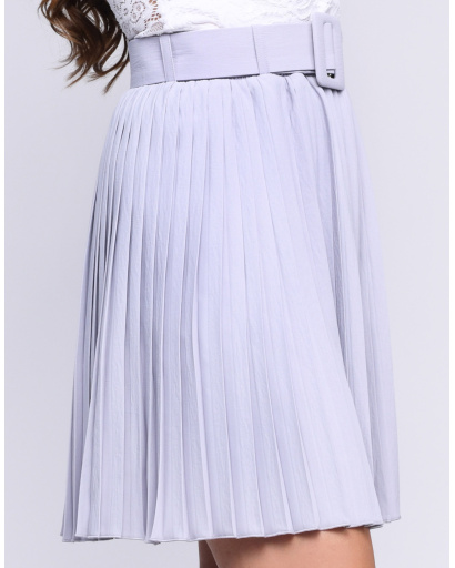 Спідниця жіноча плісе міні Carica UB-3255-4 58105, Колір: Сірий, Розмір: S, зображення 2