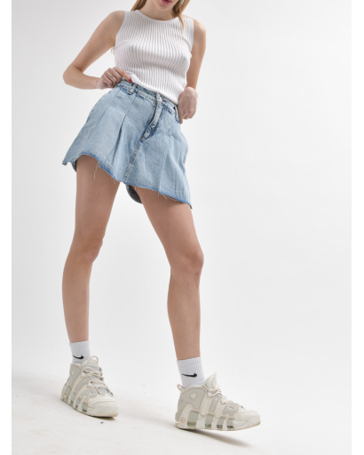 Юбка-шорты женская джинсовая Carica UB-7053-11 58120, Цвет: Голубой, Размер: S, изображение 3