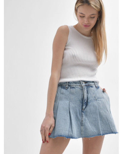 Юбка-шорты женская джинсовая Carica UB-7053-11 58120, Цвет: Голубой, Размер: S, изображение 7