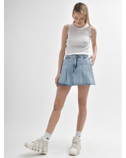 Юбка-шорты женская джинсовая Carica UB-7053-11 58120, Цвет: Голубой, Размер: M, изображение 4