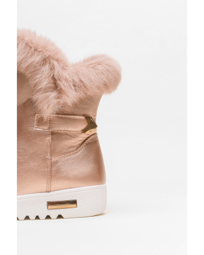 Жіночі зимові черевики з еко-шкіри 28992, Колір: Золотистий, Розмір: 39, зображення 2