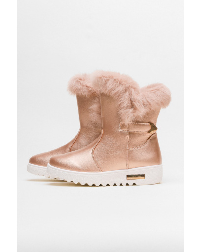 Жіночі зимові черевики з еко-шкіри 28992, Колір: Золотистий, Розмір: 39, зображення 3