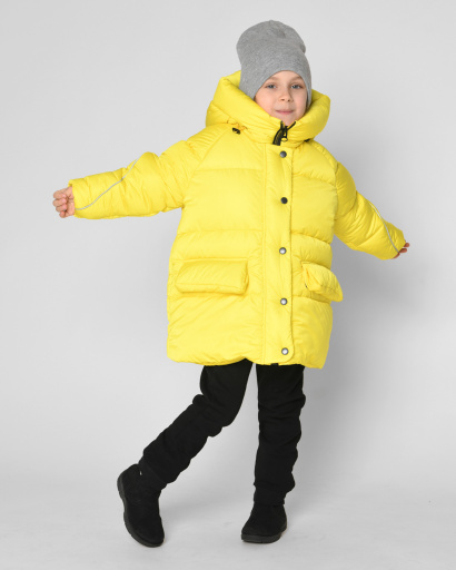 Пуховик X-Woyz DT-8329-6 43484, Колір: Жовтий, Розмір: 152, зображення 3