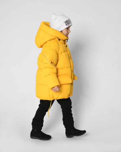 Пуховик X-Woyz DT-8329-6 43484, Колір: Жовтий, Розмір: 152, зображення 6