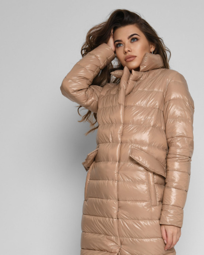 Куртка женская стеганая X-Woyz LS-8867-10 36742, Цвет: Бежевый, Размер: XS, изображение 2