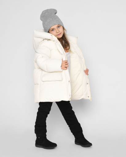Пуховик для дівчинки X-Woyz DT-8329-3 60086, Колір: Молочний, Розмір: 116, зображення 4