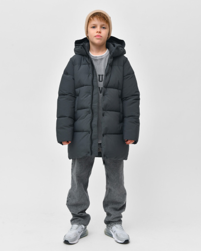 Пуховик класичний для хлопчика X-Woyz DT-8373-29 60157, Колір: Графіт, Розмір: 134, зображення 7