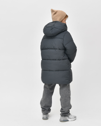 Пуховик класичний для хлопчика X-Woyz DT-8373-29 60157, Колір: Графіт, Розмір: 134, зображення 2