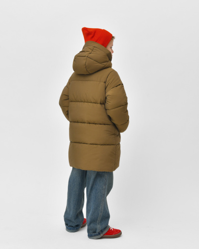Пуховик класичний для хлопчика X-Woyz DT-8373-1 60159, Колір: Хакі, Розмір: 122, зображення 2