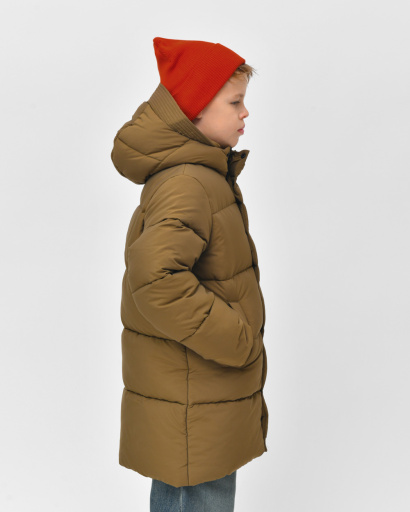 Пуховик класичний для хлопчика X-Woyz DT-8373-1 60159, Колір: Хакі, Розмір: 122, зображення 3