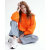 Женский оранжевый свитер Oversize 55764, Цвет: Оранжевый, Размер: ONE SIZE