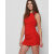 Стильна червона міні сукня на кулісі 44980, Колір: Червоний, Розмір: L