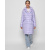 Стьобана куртка-пальто на кнопках колір ліловий 45026, Колір: Лавандовий, Розмір: S