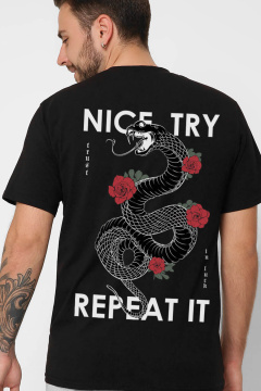 Чоловіча футболка  101-8 Nice try repeat it